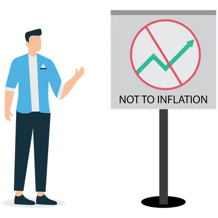 Nein zur Inflation – Wirtschaftsbewusstsein  Illustration