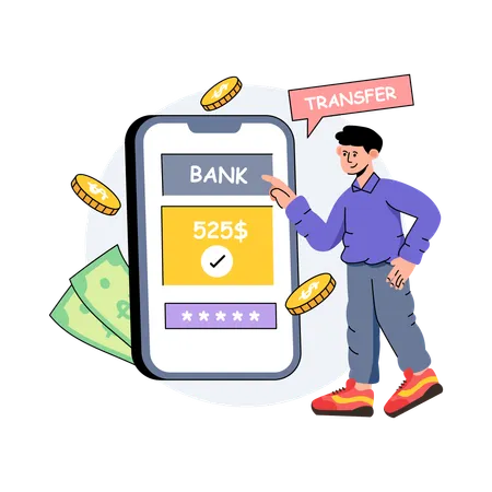 Net Banking  Illustration