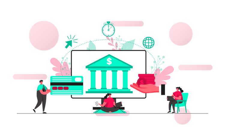 Net banking  Illustration