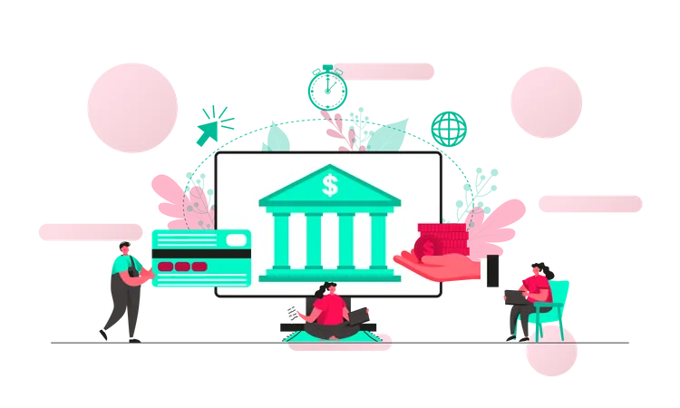 Net banking  Illustration