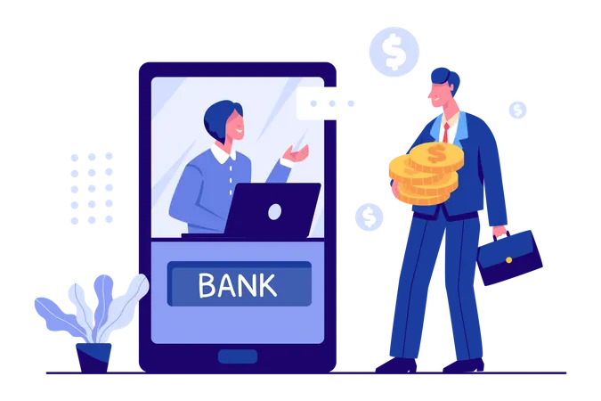 Net banking  Illustration