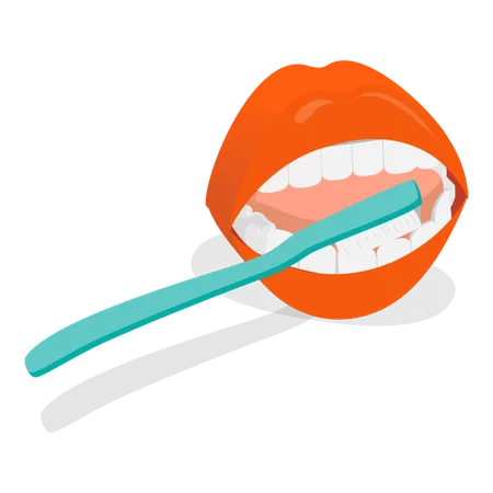 Brossage de dents  Illustration