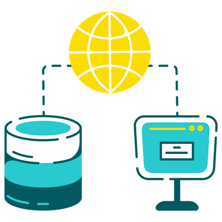 Network communication  Illustration