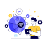 share network illustration svg