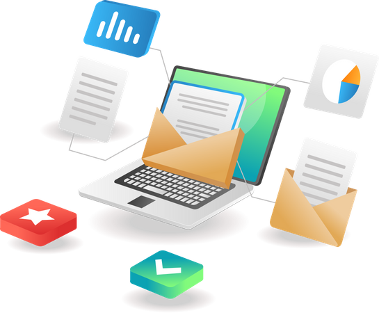 Network data analyst email  Illustration