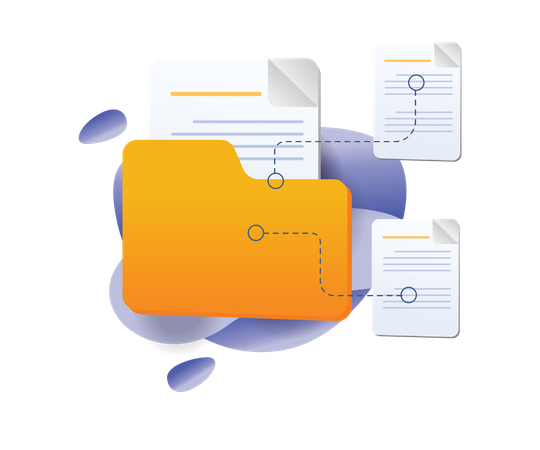 Network data folder  イラスト