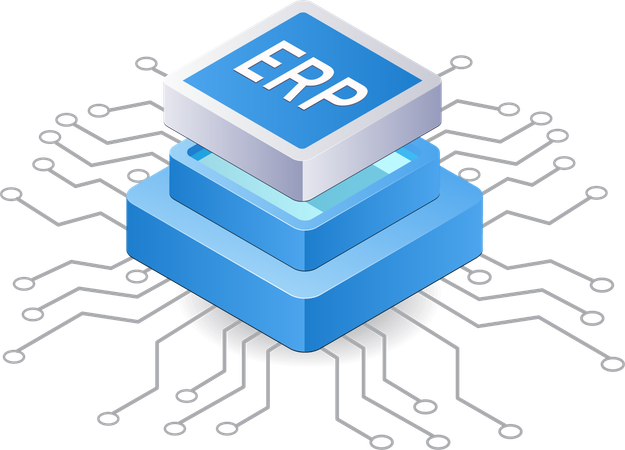 Network management ERP development  Illustration