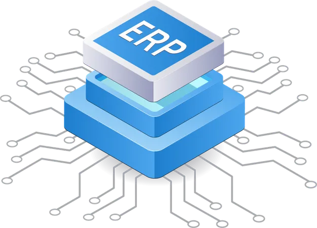 Network management ERP development  イラスト