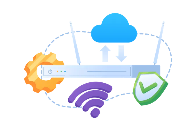 Network Security  Illustration