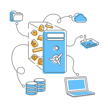 Network security  Illustration