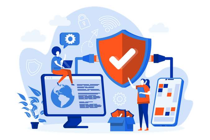 Network security  Illustration