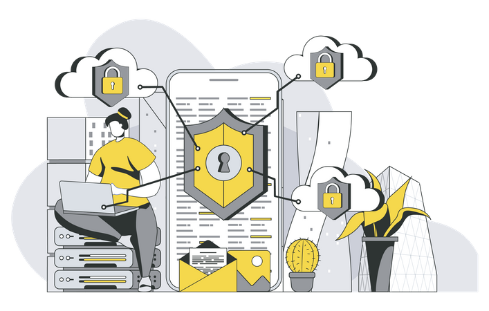 Network security  Illustration