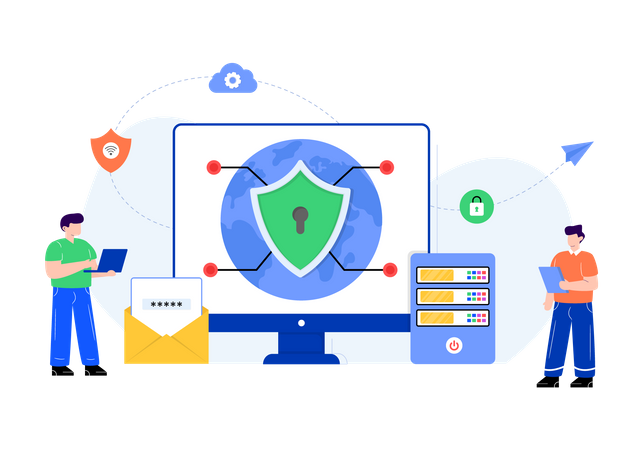 Network security  Illustration