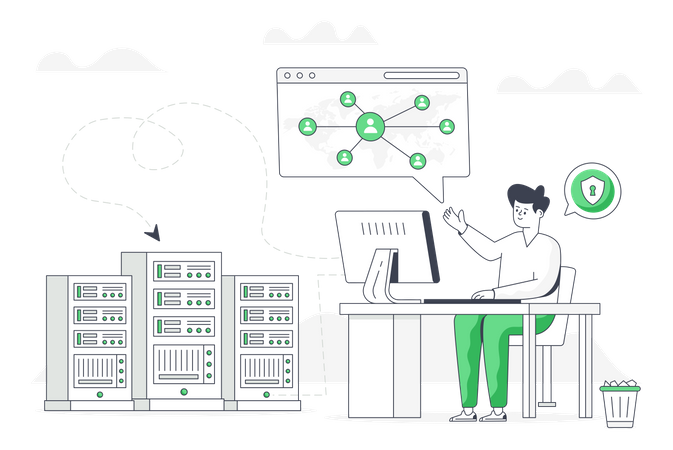 Network Security  Illustration