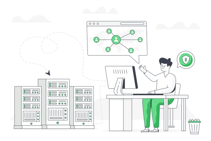 Network Security  Illustration