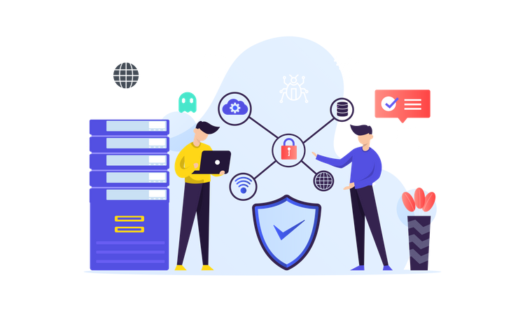 Network Security  Illustration