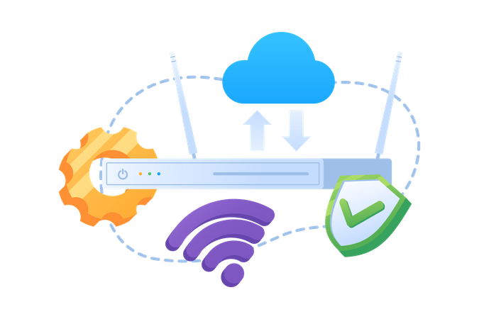 Network Security  Illustration