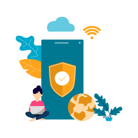 Network Security  Illustration