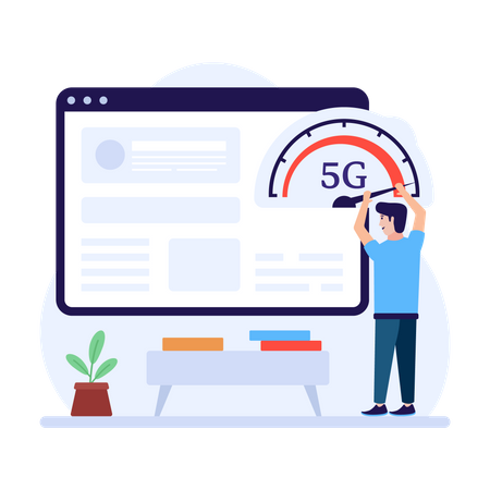 Network speed test  Illustration