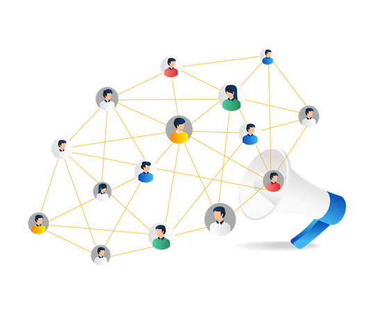 Network Team Campaign Illustration