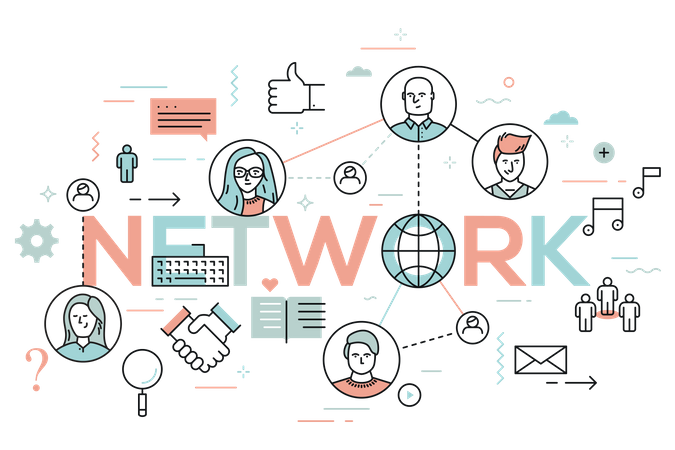 Redes de negocios  Ilustración