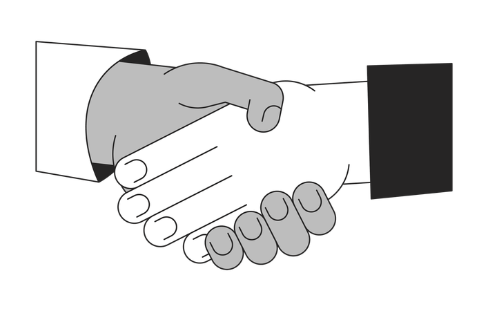 Networking shaking hands  Illustration