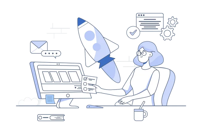 Neues Startup  Illustration