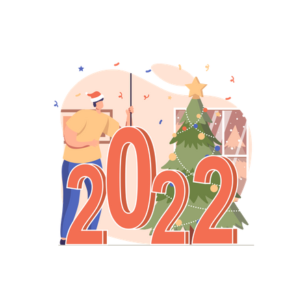 Neujahr 2022  Illustration