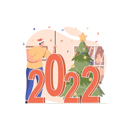 Neujahr 2022  Illustration