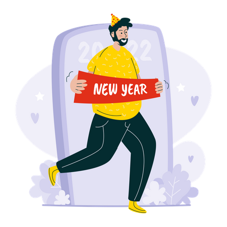 Neujahrsgrüße 2022  Illustration