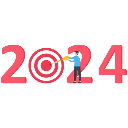 Ziel für das neue Jahr 2023  Illustration