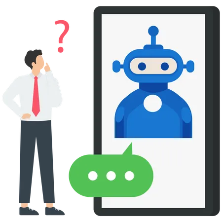 Neural network and chat bot and answering questions Illustration