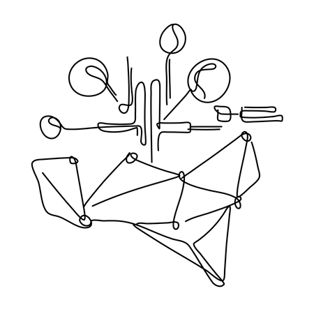 Neural network connections  일러스트레이션
