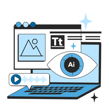 Neural network development trend in content personalization  일러스트레이션