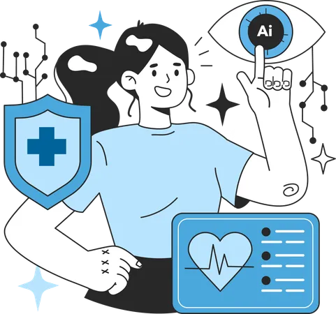 Neural network in diseases diagnosics and filtering of instrument  Illustration