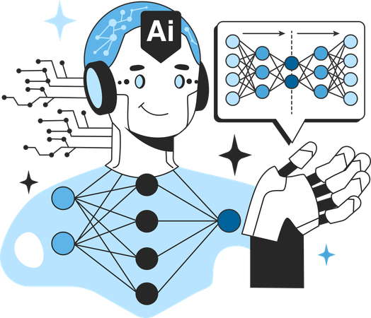 Neural network in robotics  일러스트레이션