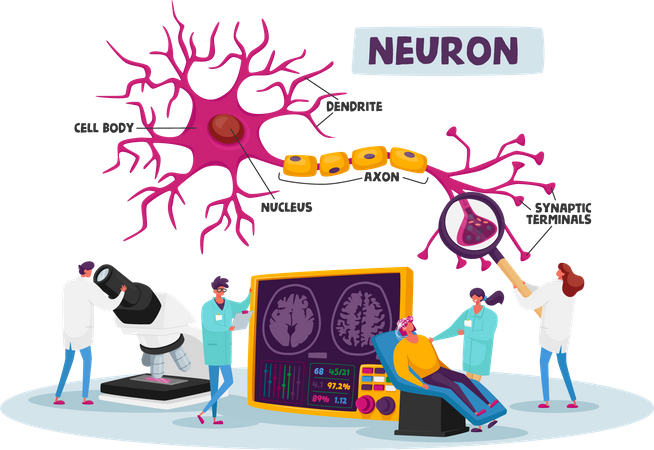 Neurobiology Laboratory Illustration