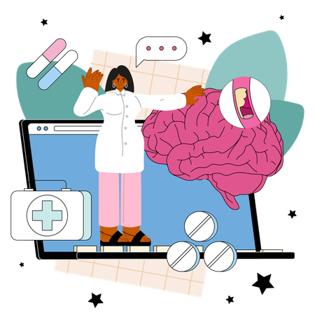 Neurologist online service  Illustration
