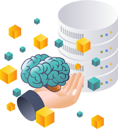 Neuronale Netze in der Datenspeicherung  Illustration