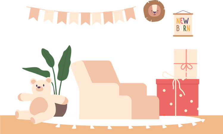 New Baby themed Decorations  Illustration