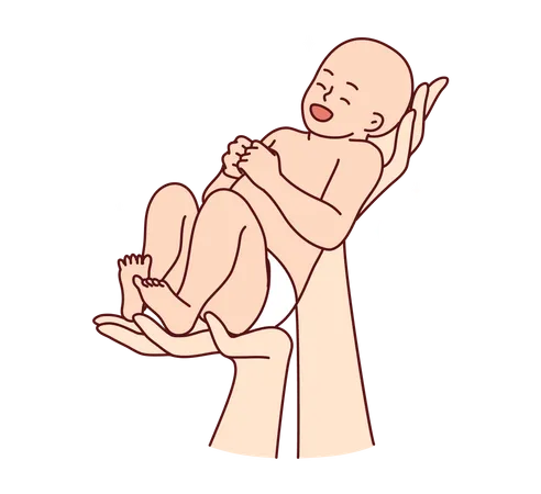 New born baby  Illustration