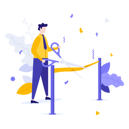 New Business Inauguration  Illustration