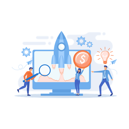 New business launching ideas  Illustration