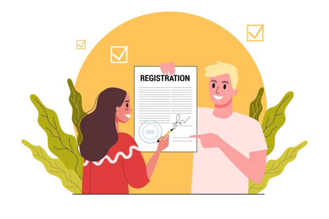 New business registration procedure  Illustration