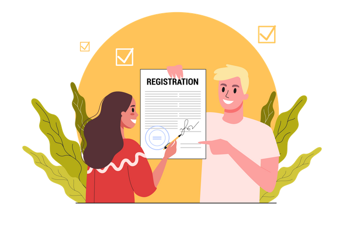 New business registration procedure  Illustration