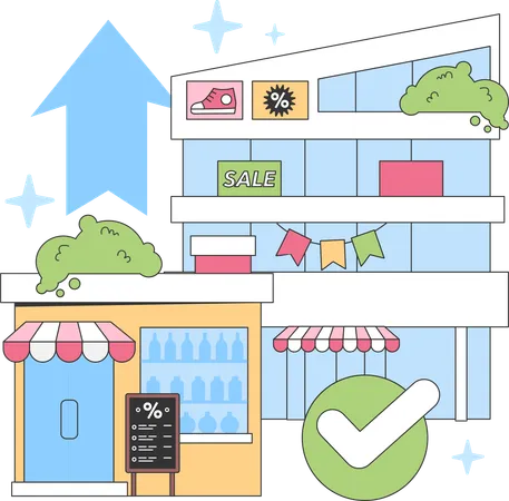 New business store  Illustration