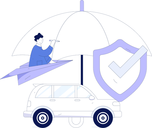 New car insurance  Illustration