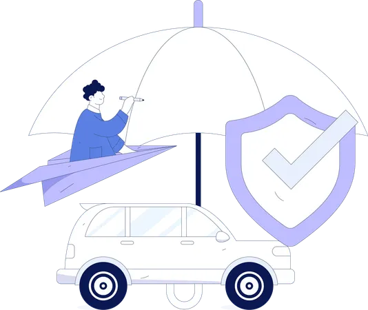 New car insurance  Illustration