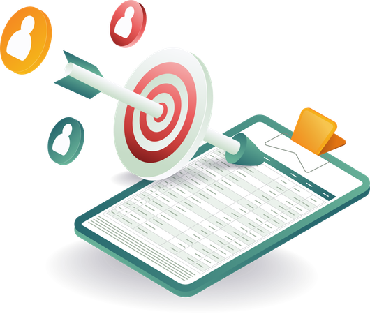 New client network analysis target  Illustration