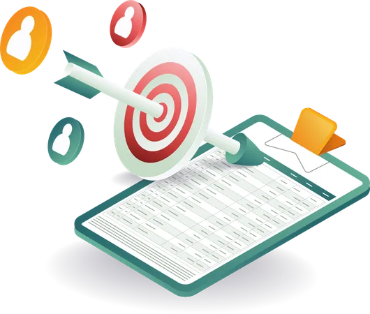 New client network analysis target  Illustration